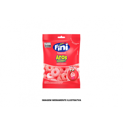 BALA - FINI - 80g AROS DE MORANGO